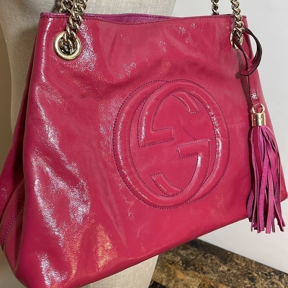 Gucci Soho patent leather shoulder bag chain - Picture 4 of 16